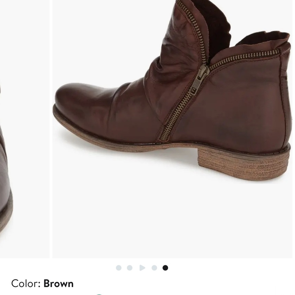 Miz Mooz Luna Rich Brown Ankle Booties - Picture 2 of 9